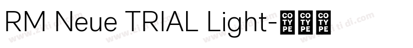 RM Neue TRIAL Light字体转换